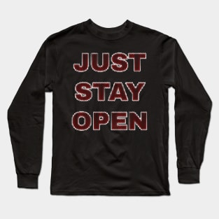 JustStayOpen Just Stay Open Reopen California Red Digital Long Sleeve T-Shirt